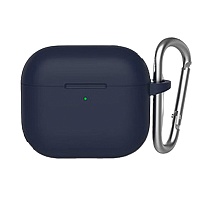 Чохол Blueo Liquid Silicone Case + Carbine для Apple AirPods 3 Deep Blue