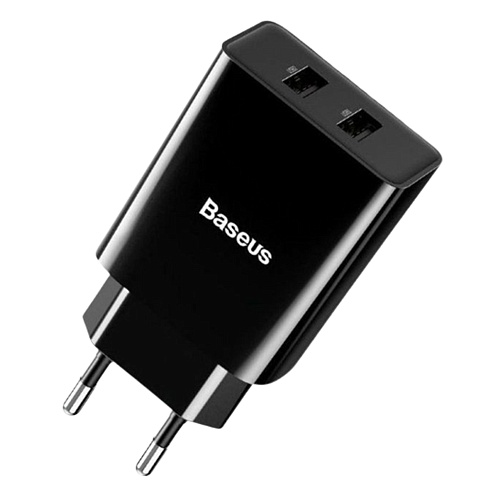 Сетевое зарядное устройство Baseus Speed Mini 2USB 2.1A (CCFS-R01) Black