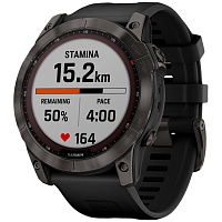 Смарт-часы Garmin Fenix 7X Sapphire Solar Edition Carbon Gray DLC Titanium with Black Band (010-02541-10/11)