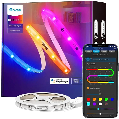 Светодиодная лента Govee RGBIC PRO WiFi+Bluetooth LED Strip Lights (5м)