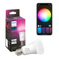 Умная лампочка Philips Hue E27 White and Color 1100лм 75Вт 9W ZigBee, Bluetooth, Apple HomeKit (929002468802)