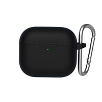 Чохол Blueo Liquid Silicone Case + Carbine для Apple AirPods 3 Black