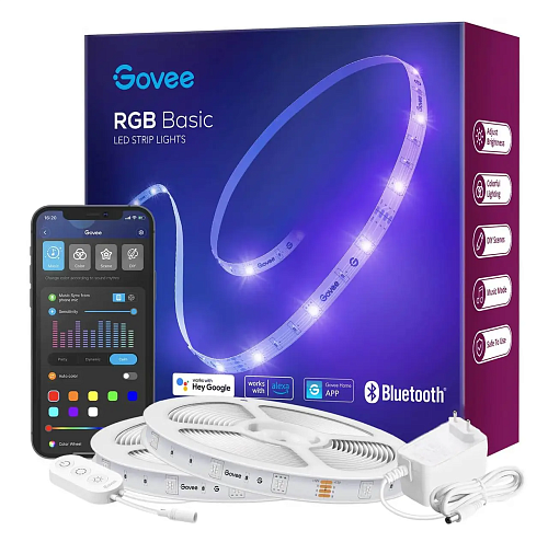 Светодиодная лента Govee RGBI Basic Smart Led LightStrip Bluetooth 30м